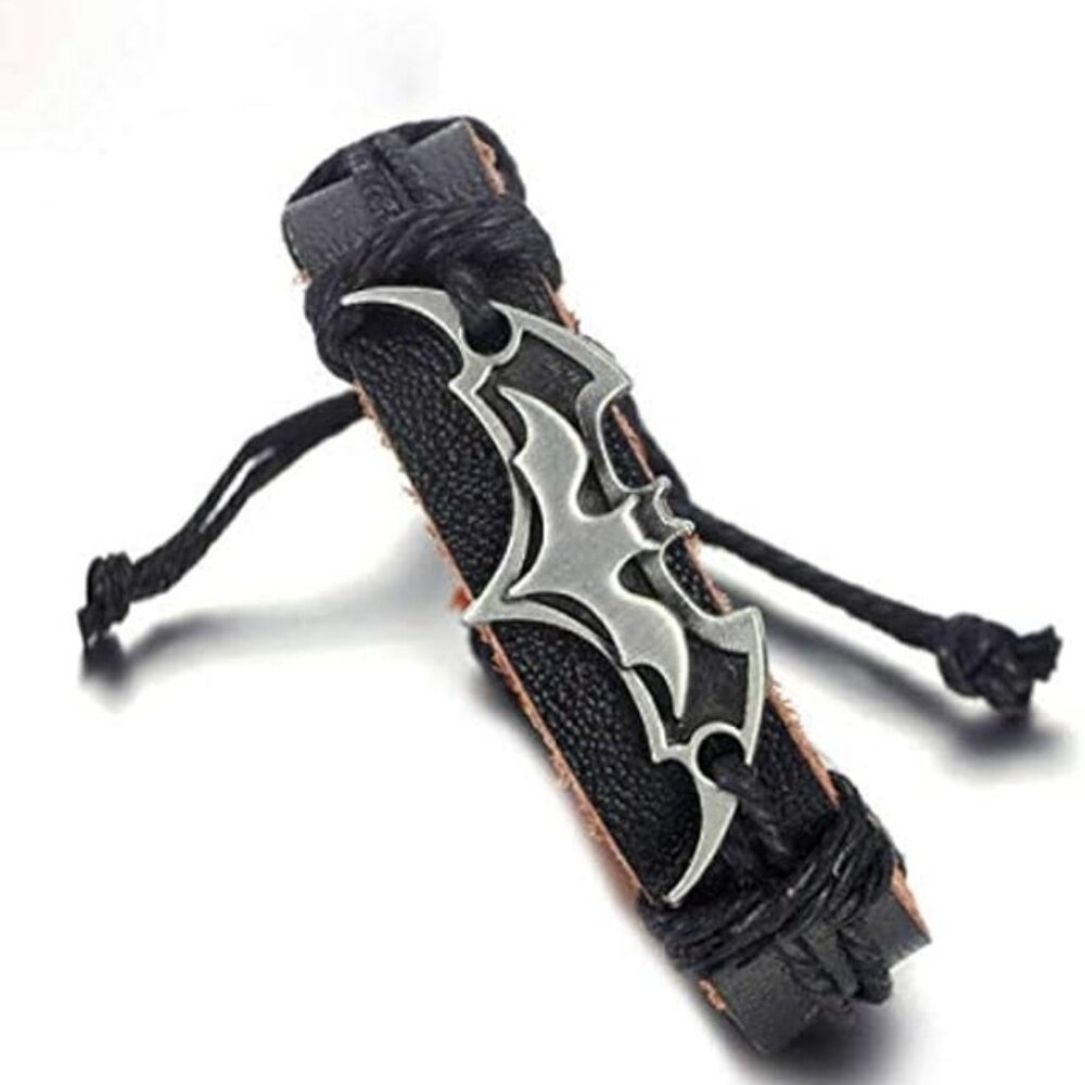 Batman Leather and Steel Bracelet DC Universe